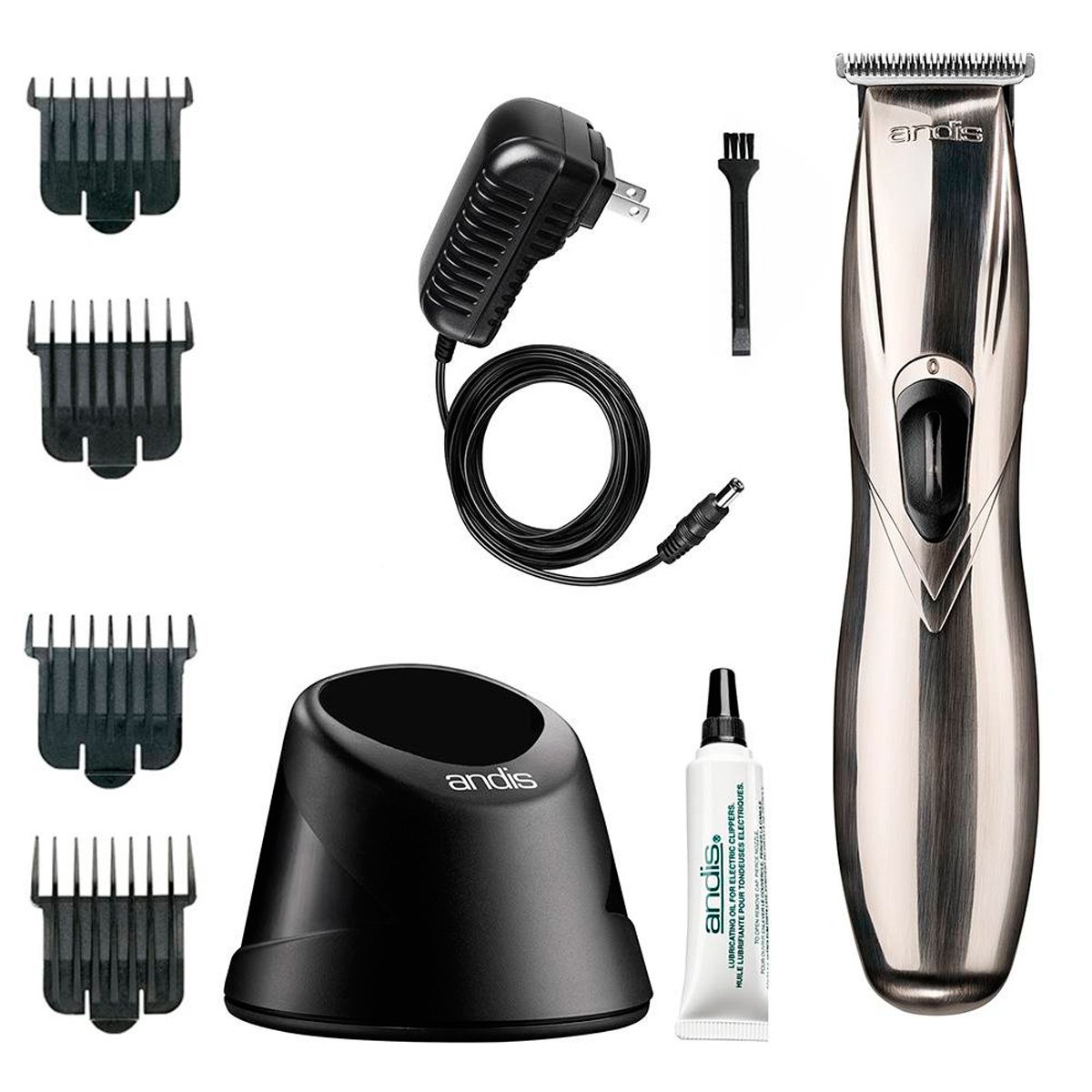 Kit Máquina Wahl Magic Clip Cordless + Andis Slimline Pro Li Prata