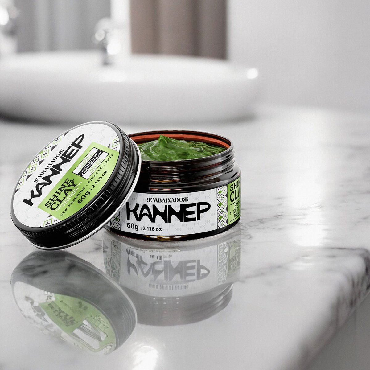 Kit Pomada Matte Clay + Shine Clay + Leave-in Kannep Embaixador