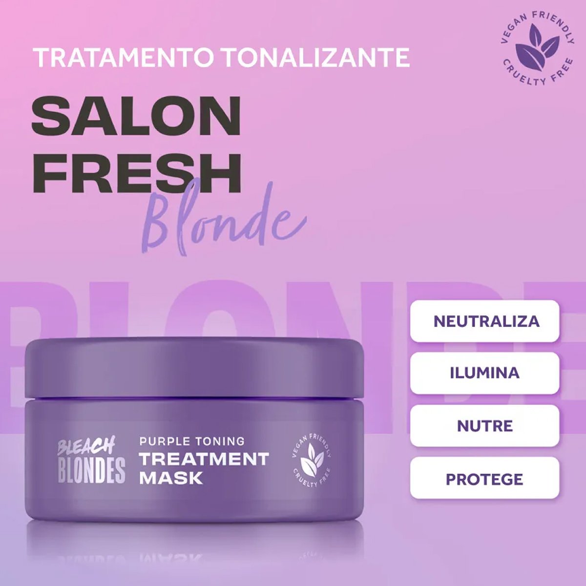 Máscara Tonalizante Bleach Blondes Purple Lee Stafford 200ml