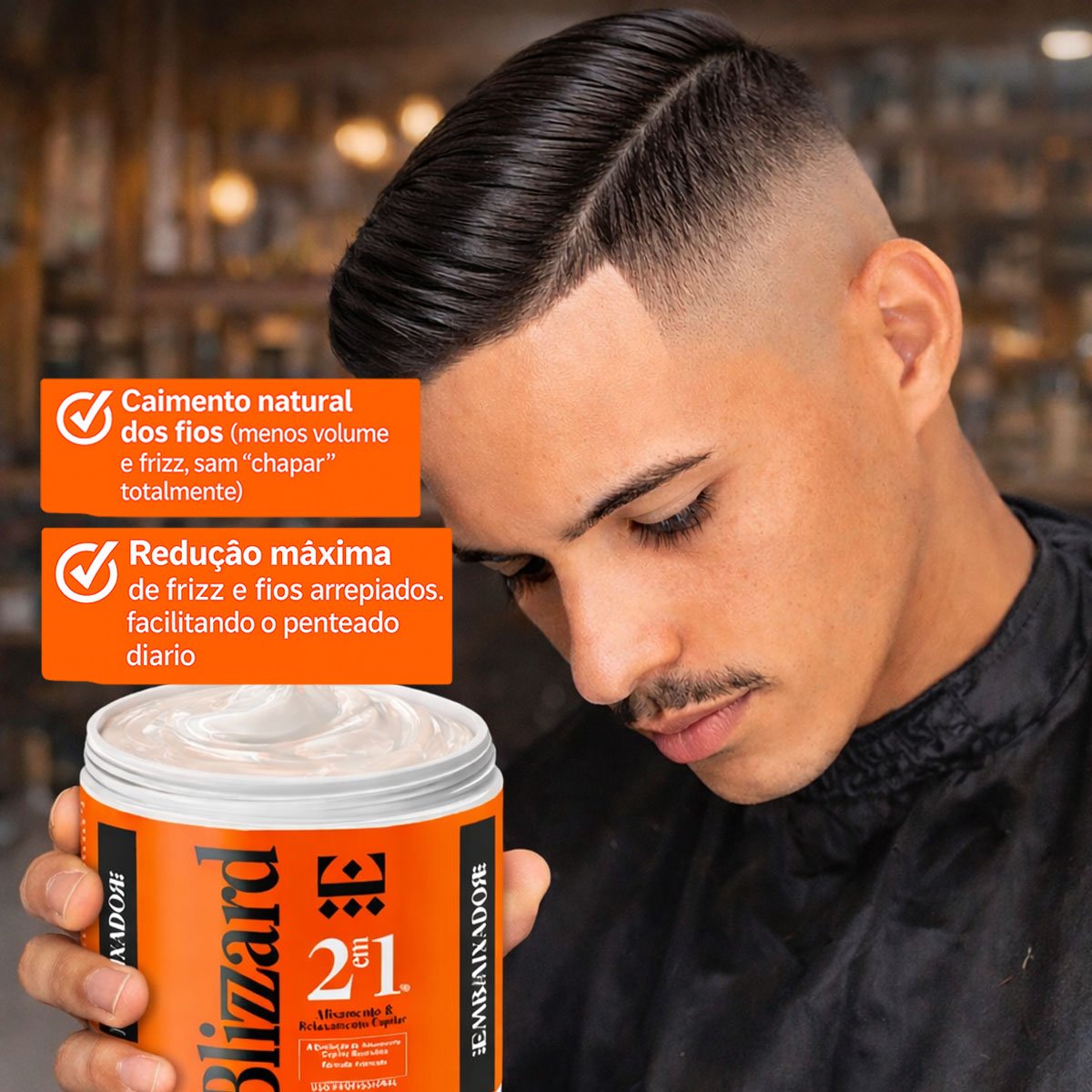 Alisamento e Relaxamento Capilar Blizzard Embaixador 500g